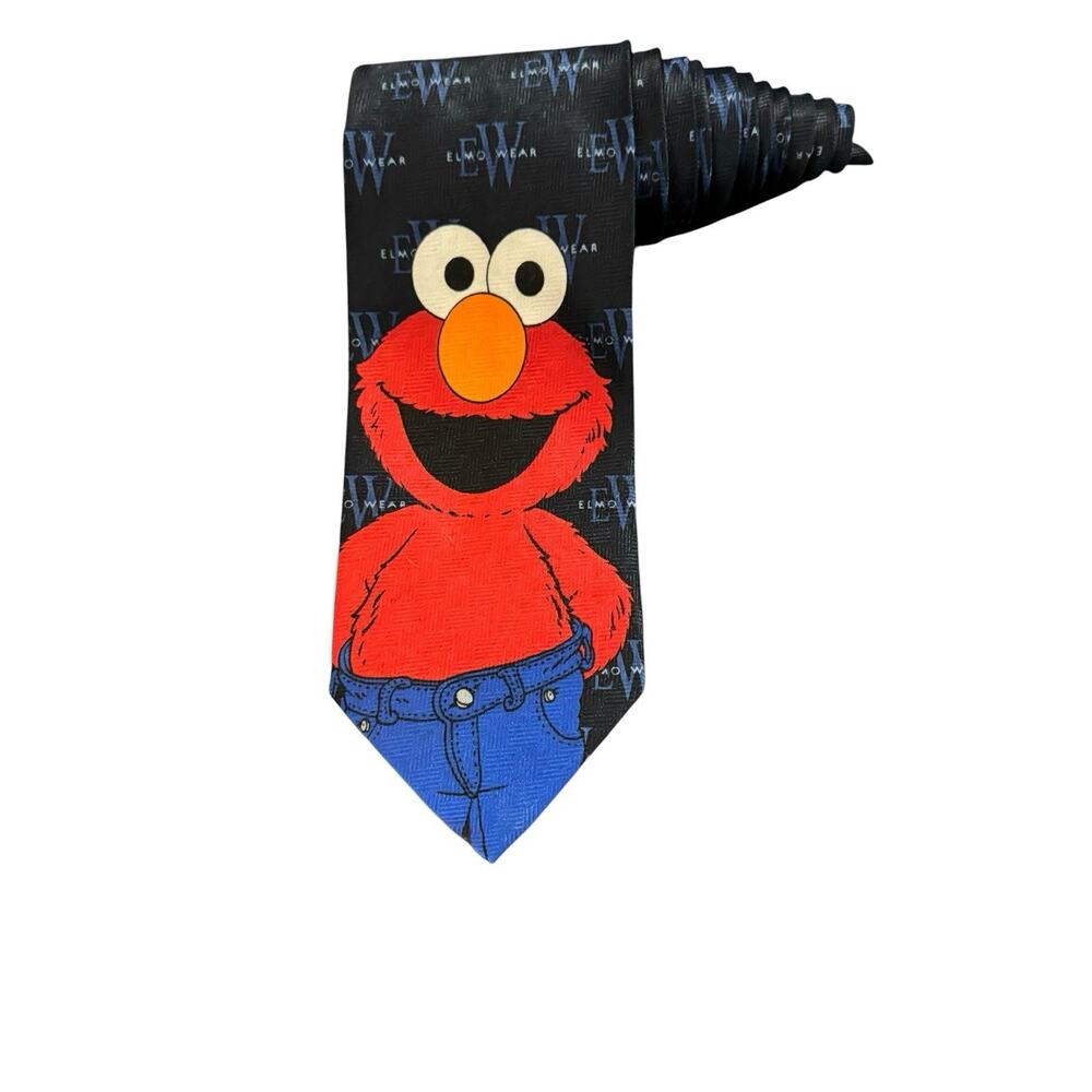 Sesame Street Elmo Wear Calvin Klein Spoof Cartoon Vintage Necktie Novelty